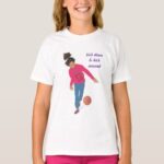 Girl playing with her ball illustration