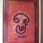 Aum Hand-painted on Glass Aum Frame